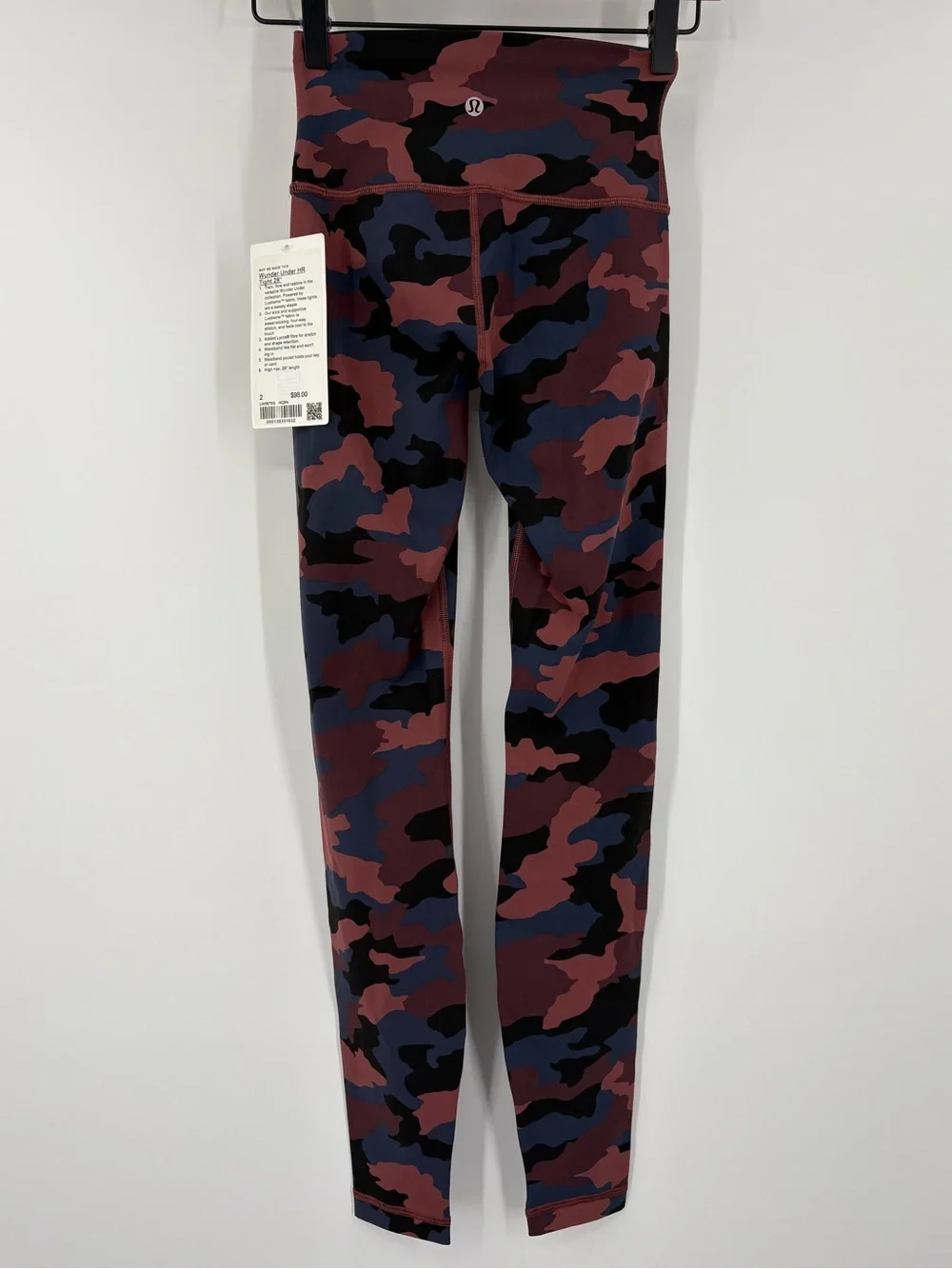 NWT Lululemon Wunder Train High Rise 28” Leggings Camo Size 2 Everlux